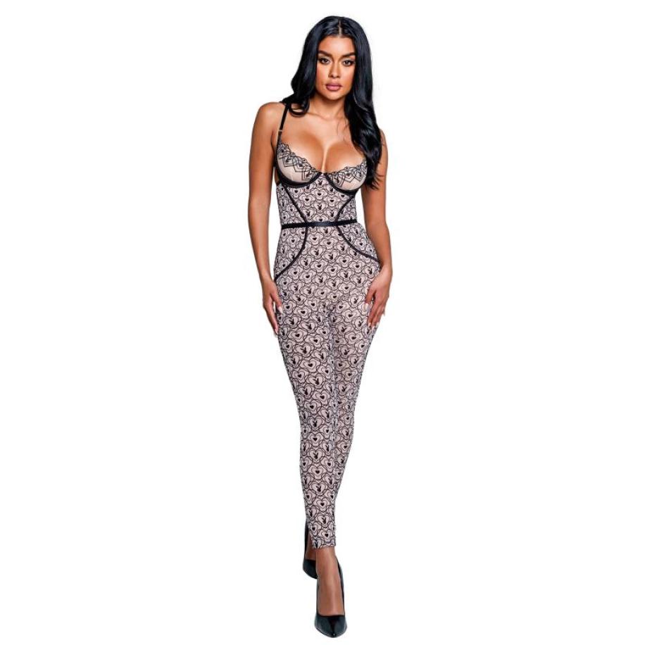 Playboy Lingerie - Bunny Kiss Catsuit Zwart