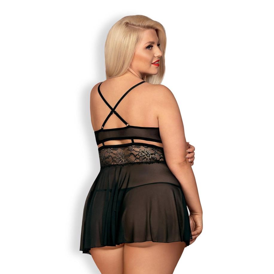 Obsessive Babydoll & Thong - Size Plus 2 delen -