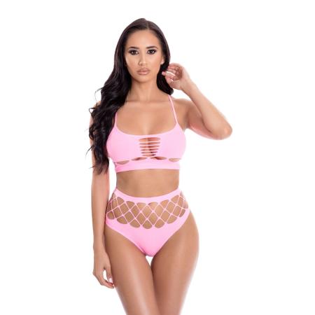 Pink Lipstick Neon Dreams - Bra Set 2 delig