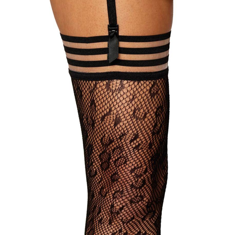 Dreamgirl Kousen met luipaard print -