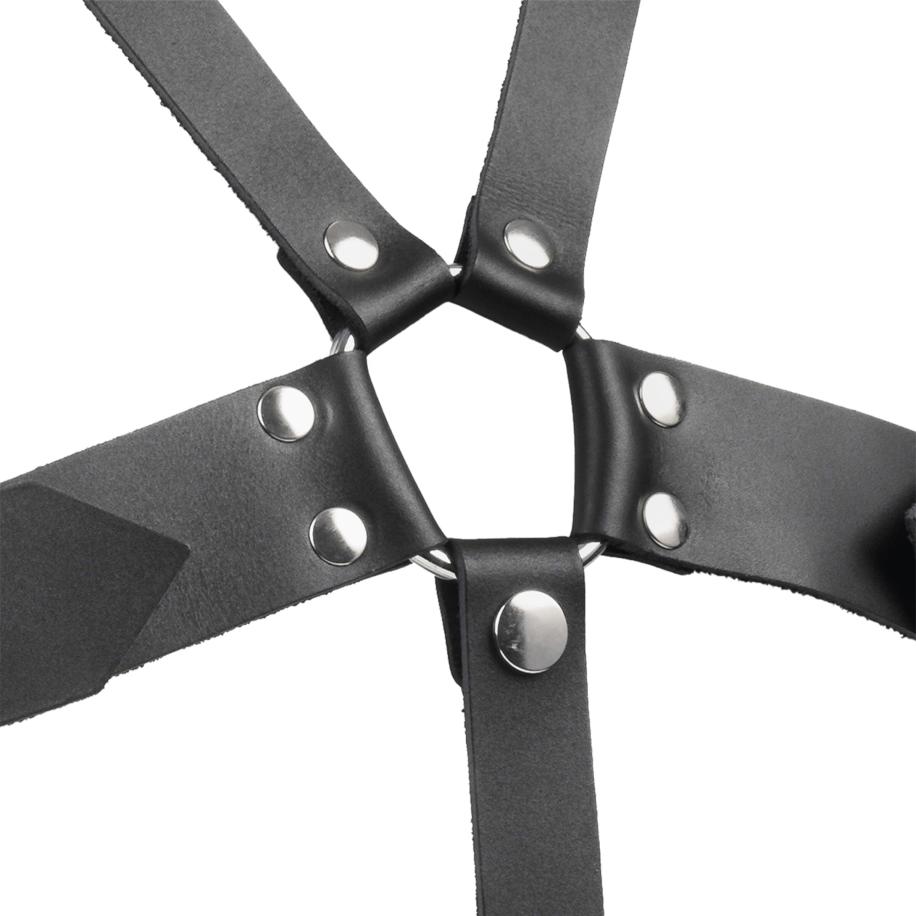 Rimba Lederen harnas met gespen -