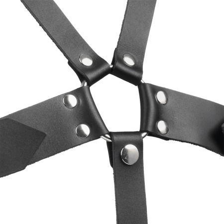 Rimba Lederen harnas met gespen