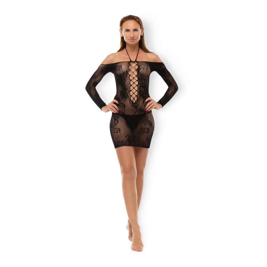 René Rofé Tie Breaker Long Sleeve Dress -