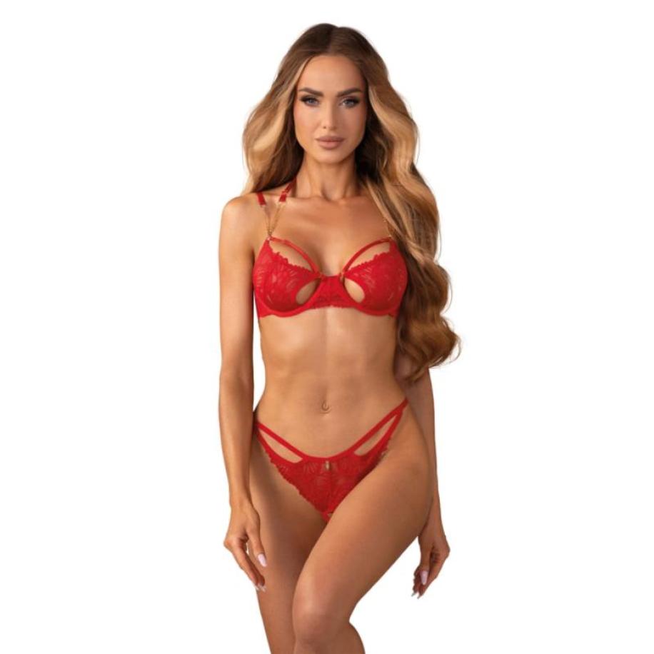 Obsessive – Matildea 2-Delige Open Set – Rood Rood