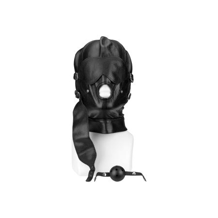 Rimba Verstelbaar leren masker met knevel