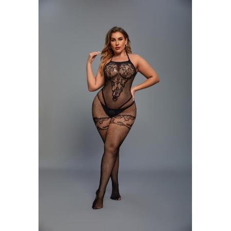 Catsuit Curvy Zwart