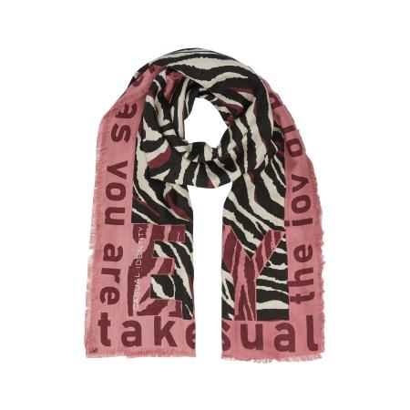 comma casual identity Sjaal sand / rosa / bordeaux / zwart