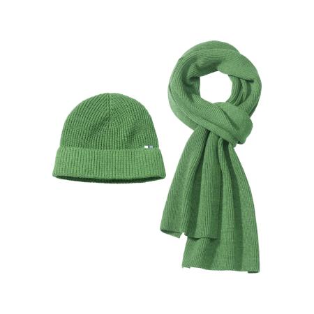 OLYMP Casual Muts en Sjaal Cadeauset lichtgroen, Effen