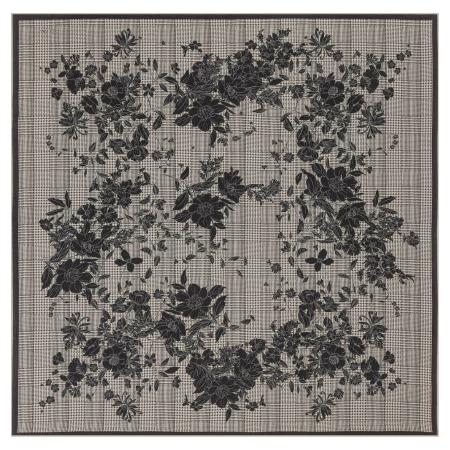 Roeckl Roeckl Doek BLOOMING FRAME grijs / zwart