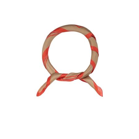 Kazar Kazar Doek lichtbeige / oranjerood / zwart