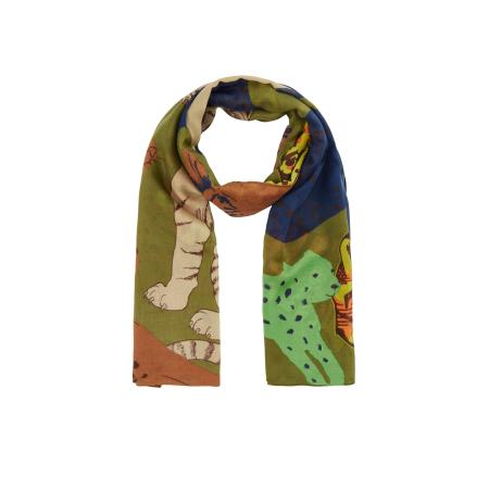 CODELLO Sjaal beige / blauw / bruin / groen