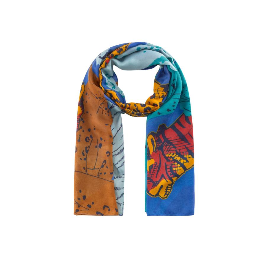 CODELLO Sjaal blauw / bruin Blauw