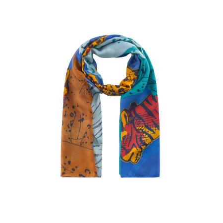 CODELLO Sjaal blauw / bruin