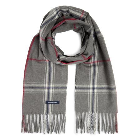 Andrew James Sjaal donkerblauw / grijs / rood / wolwit