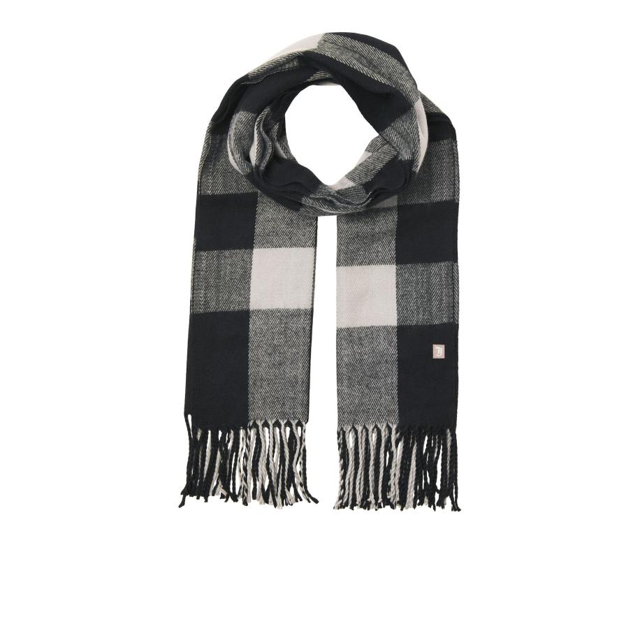 JACK & JONES Sjaal lichtgrijs / zwart Zwart