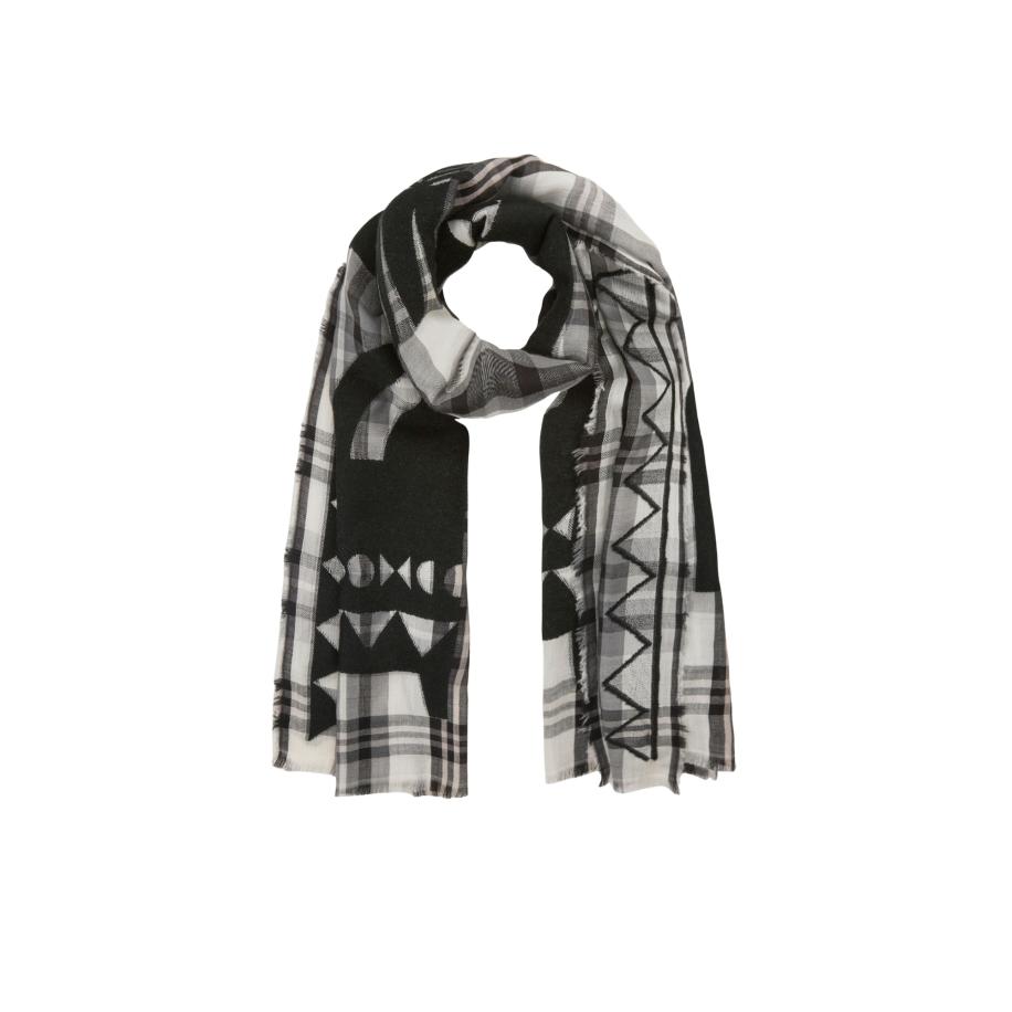 CODELLO Sjaal grijs / zwart Multicolor