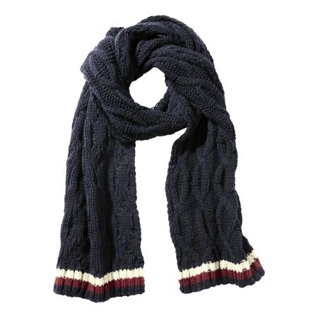Jan Vanderstorm Sjaal donkerblauw, Gestructureerd
