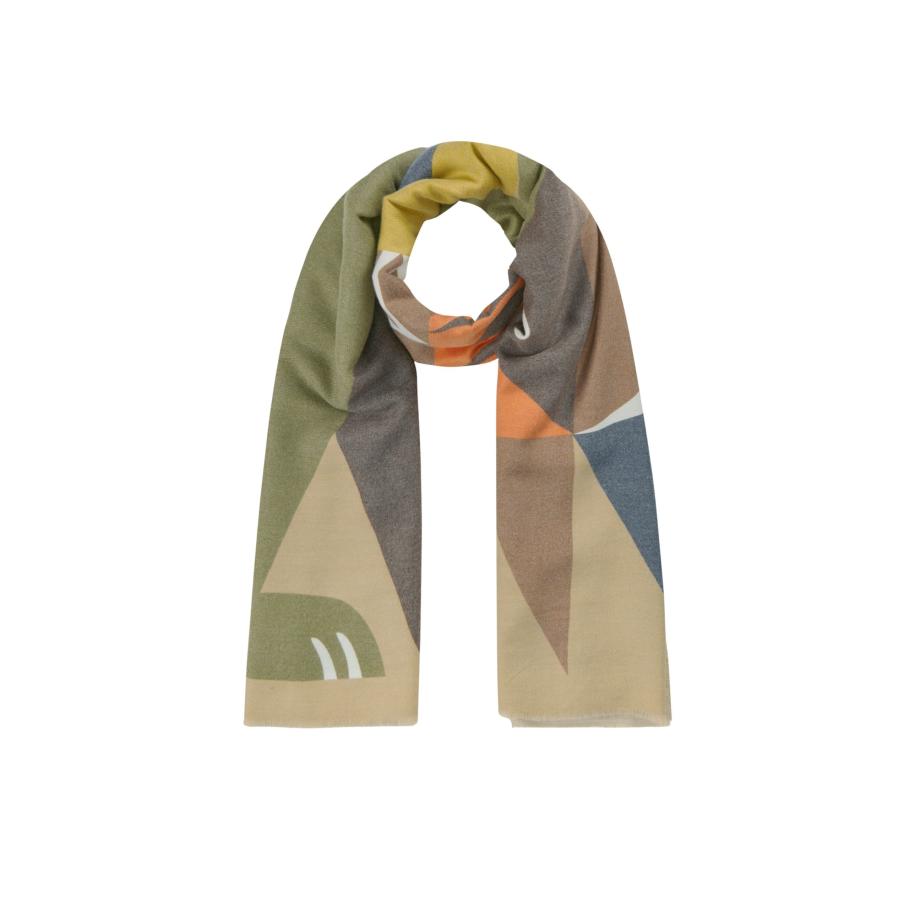 CODELLO Sjaal kaki / gemengde kleuren Groen