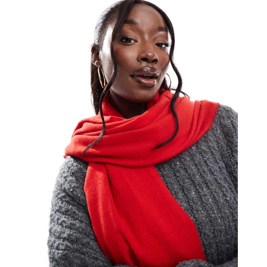 Accessorize Grace Superzachte grote sjaal in rood Rood