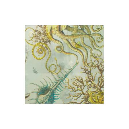 Bolongaro Trevor Bolongaro Trevor Sjaal Pacifico aqua / geel / lichtgeel / lichtgrijs