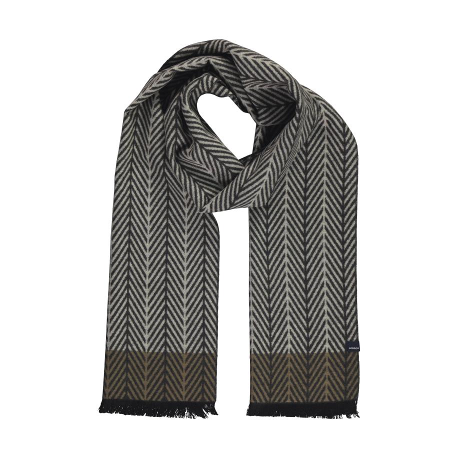 LERROS Sjaal lichtbruin / grijs / zwart Multicolor