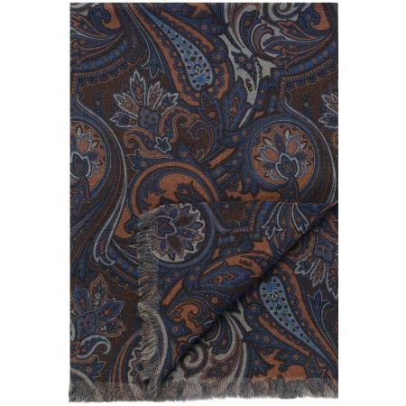 OLYMP SIGNATURE Sjaal blauw/bruin, Motief