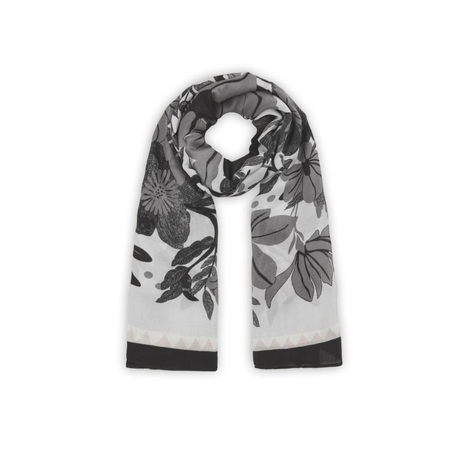 CODELLO Sjaal grijs / zwart / wit Grijs