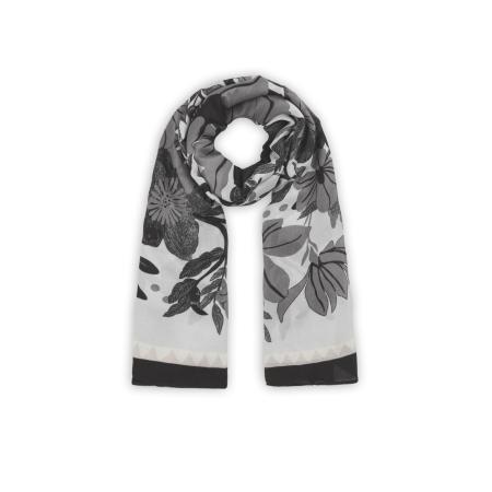 CODELLO Sjaal grijs / zwart / wit