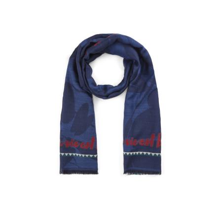 CODELLO Sjaal crème / blauw / bordeaux