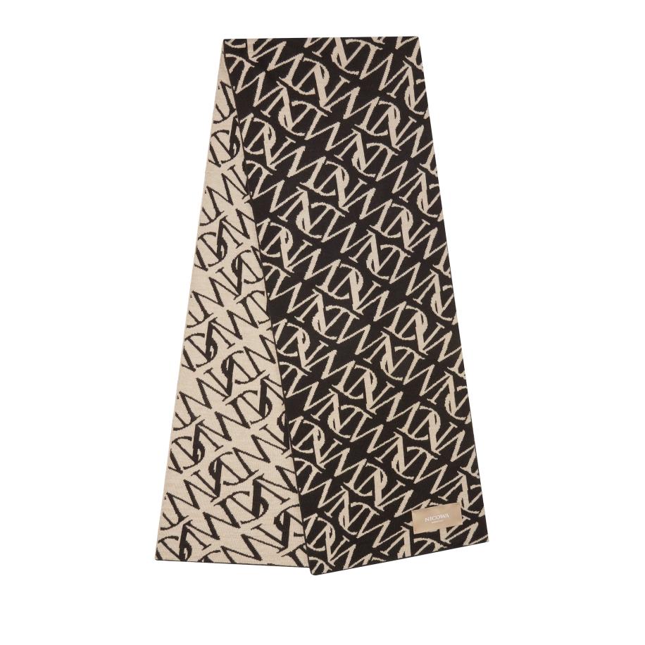 Nicowa Nicowa Sjaal beige / zwart -