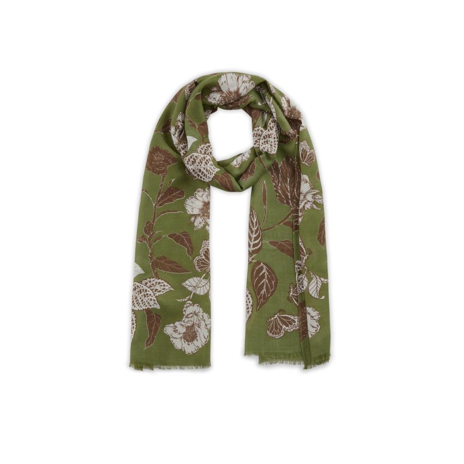 CODELLO Sjaal bruin / riet / wit Groen