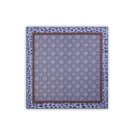 CODELLO Doek donkerblauw / bruin / smaragd / wit