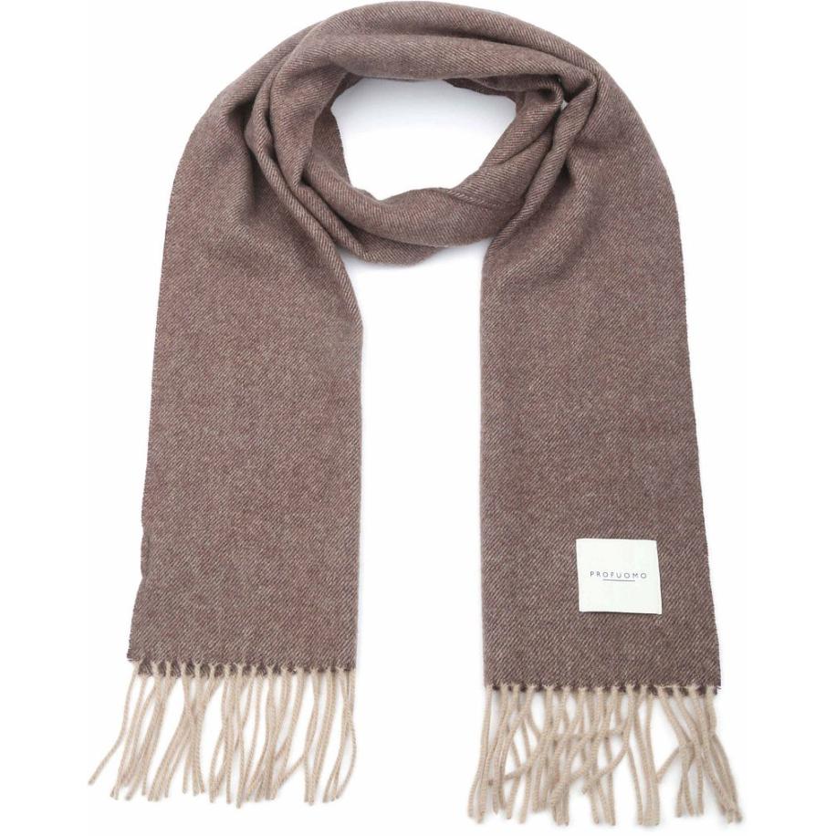 Profuomo Sjaal Lamswol Brown - Multicolor