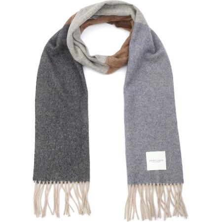 Profuomo Sjaal Lamswol Grijs Blauw Bruin -
