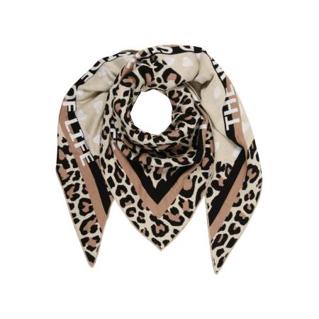 Zwillingsherz Doek ecru / mokka / zwart / wit