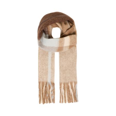 Oxmo Sjaal Vivi beige / bruin / bruin gemêleerd