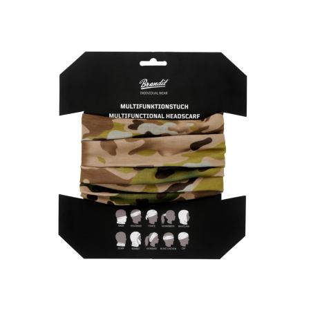 Brandit Tunnelsjaal beige / bruin / groen / olijfgroen