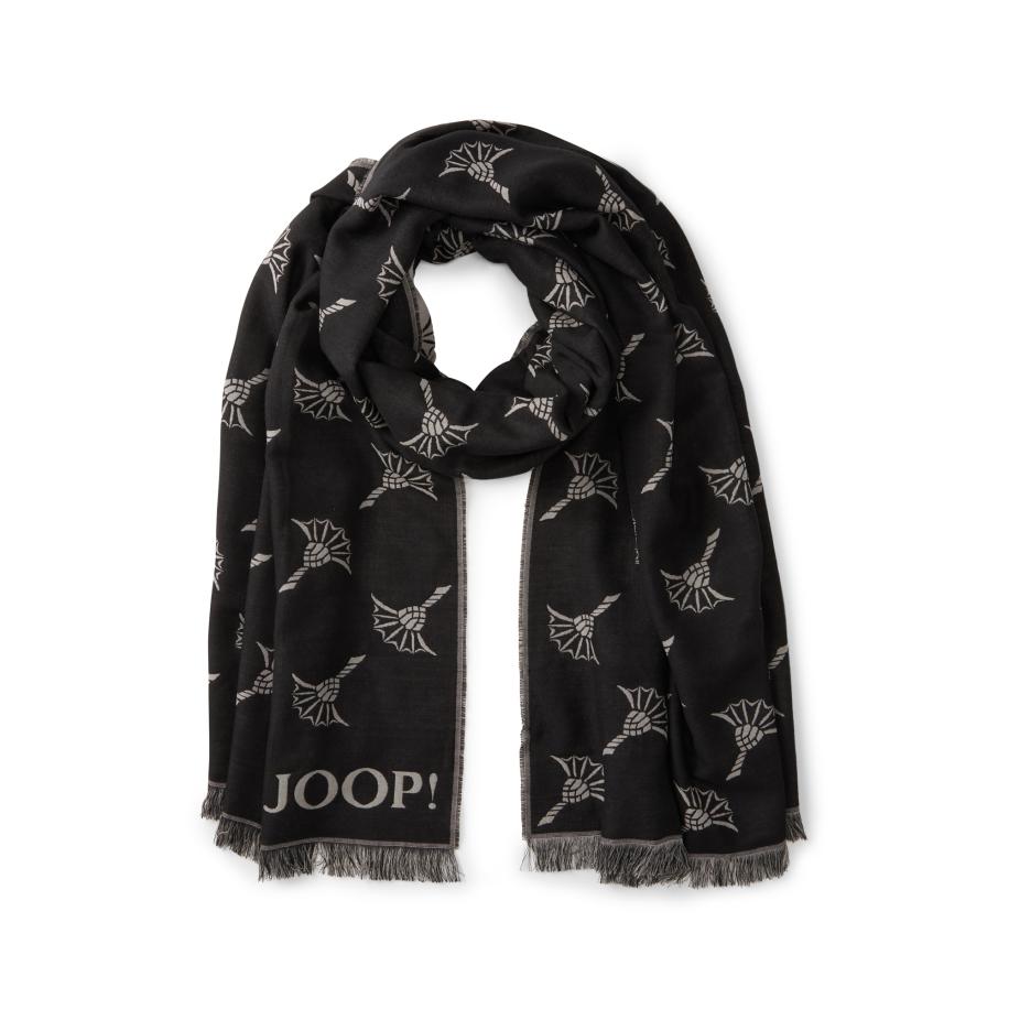 JOOP! JOOP! Sjaal Feris lichtgrijs / zwart -