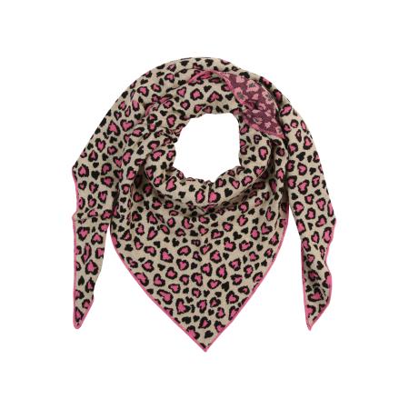 zwillingsherz Zwillingsherz Doek Leo Herzi beige / pink / zwart