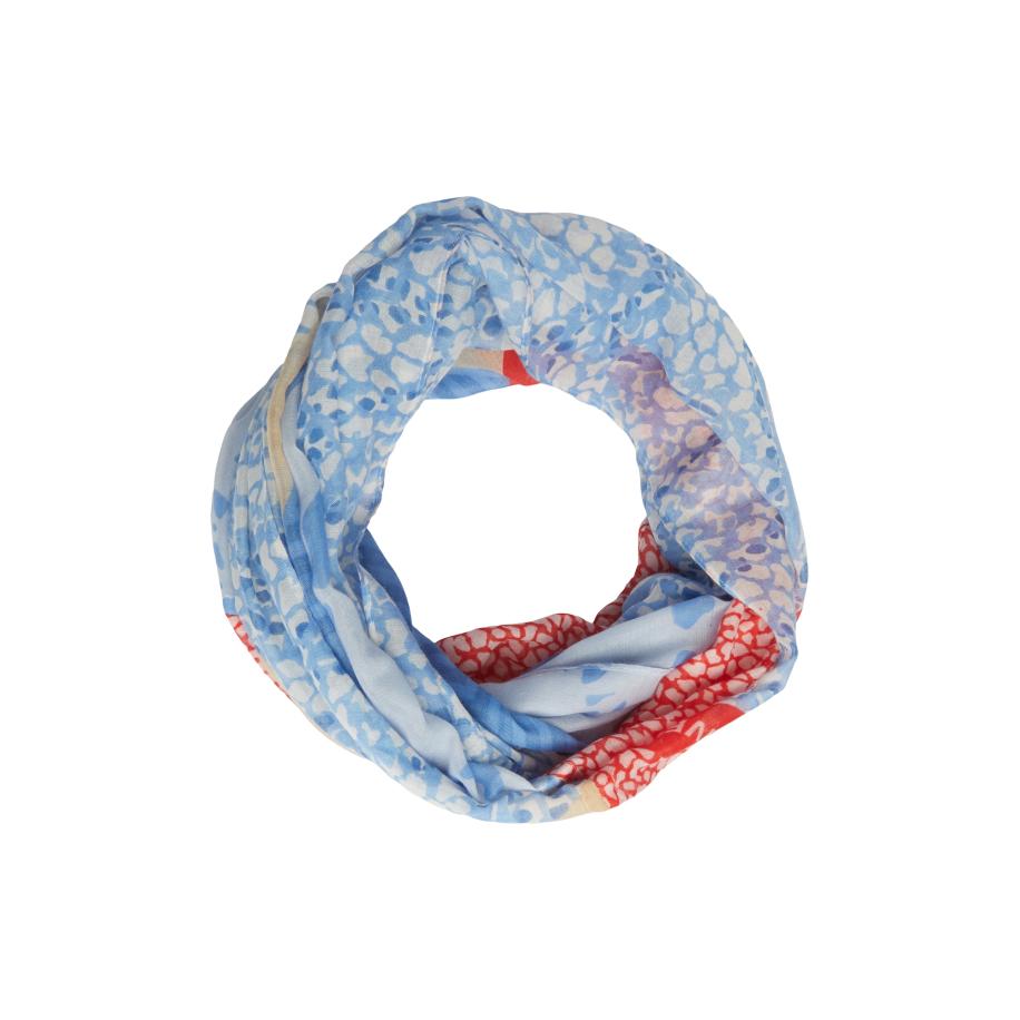 s.Oliver Sjaal beige / lichtblauw / rood / wit Blauw