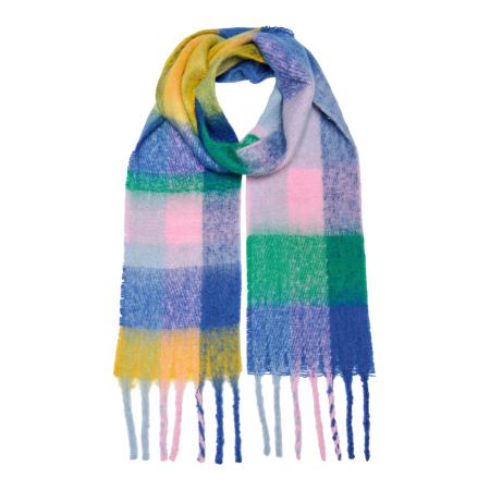 ONLY Sjaal ONLSIGRID donkerblauw / geel / groen / pink