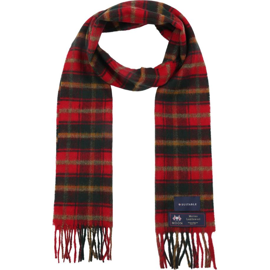 Suitable Sjaal Ruit Merino Wol Rood - Rood