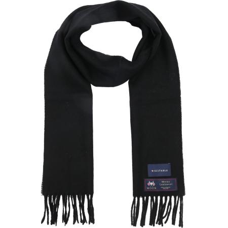 Suitable Sjaal Ruit Merino Wol Zwart -