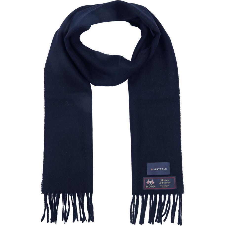 Suitable Sjaal Merino Wol Navy - Blauw