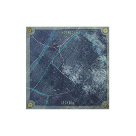 Bolongaro Trevor Bolongaro Trevor Sjaal LONDON BY NIGHT navy / blauw gemêleerd / kaki