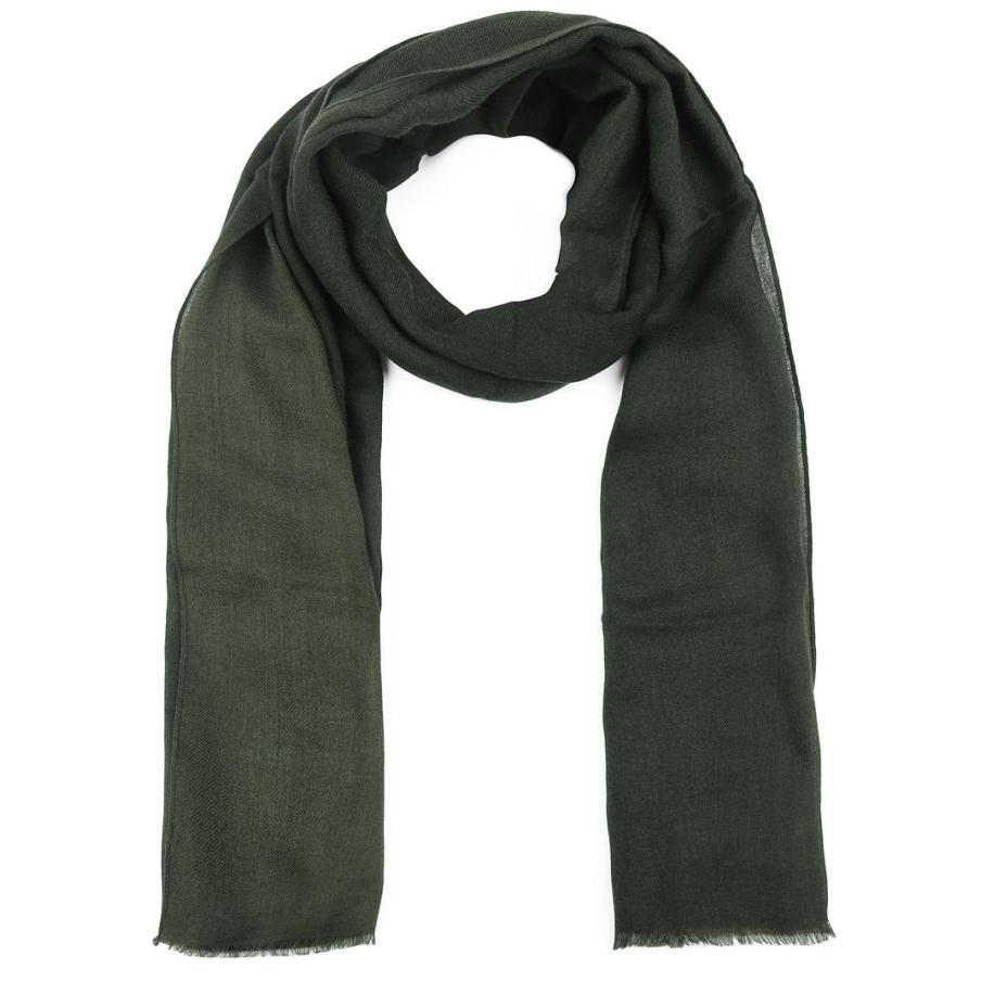 Profuomo Sjaal Wol Geweven Donkergroen - Groen
