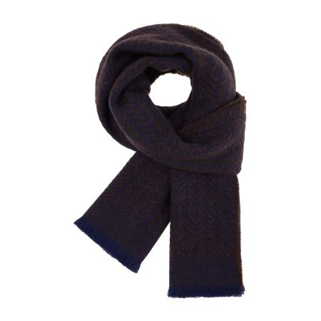 Boggi Milano Sjaal navy / donkerbruin