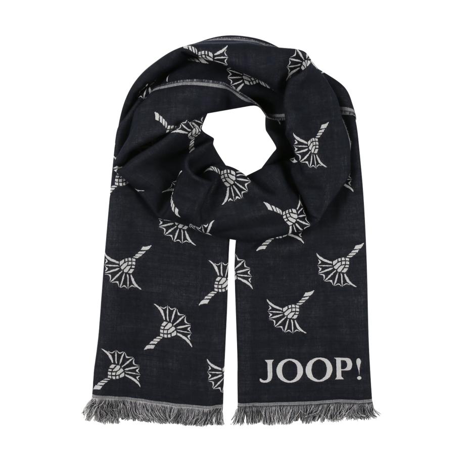 JOOP! JOOP! Sjaal Feris nachtblauw / wit -