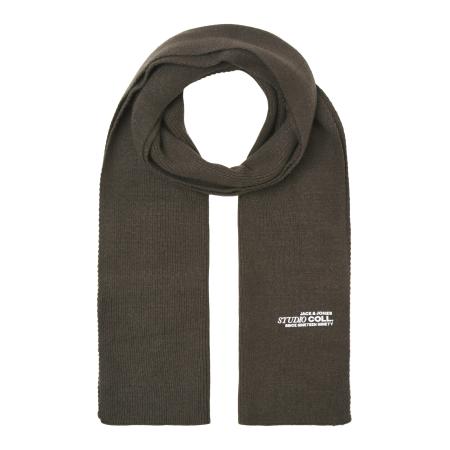 JACK & JONES Sjaal JACCOLL donkerbruin / wit