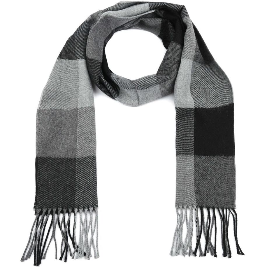 Suitable Heren Sjaal Acryl Ruit 20-06 - Zwart